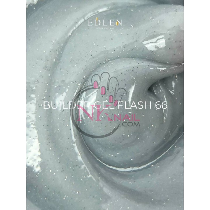 Гель Builder Gel Flash Edlen №66 30 мл світловідбиваючий